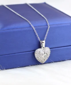 Stainless steel necklace with a gold-plated pendant