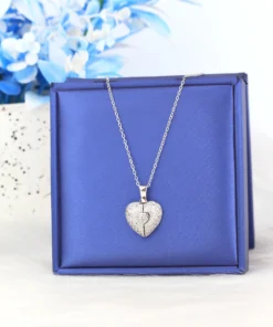 Alternative view of Stainless steel necklace with a gold-plated pendant