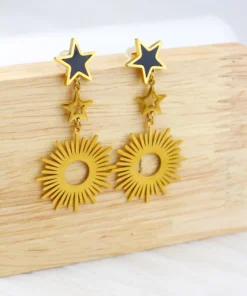 Alternative view of Steel earrings