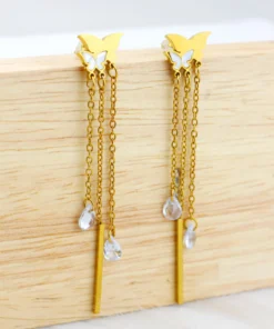 Alternative view of Steel earrings