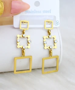 Steel earrings