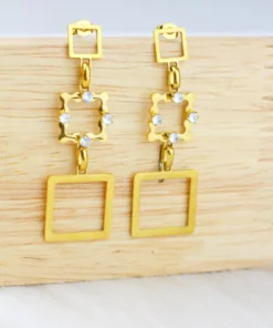 Alternative view of Steel earrings