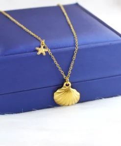 beach and a starfish charm necklace